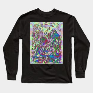 Alice and her deck of cards Long Sleeve T-Shirt